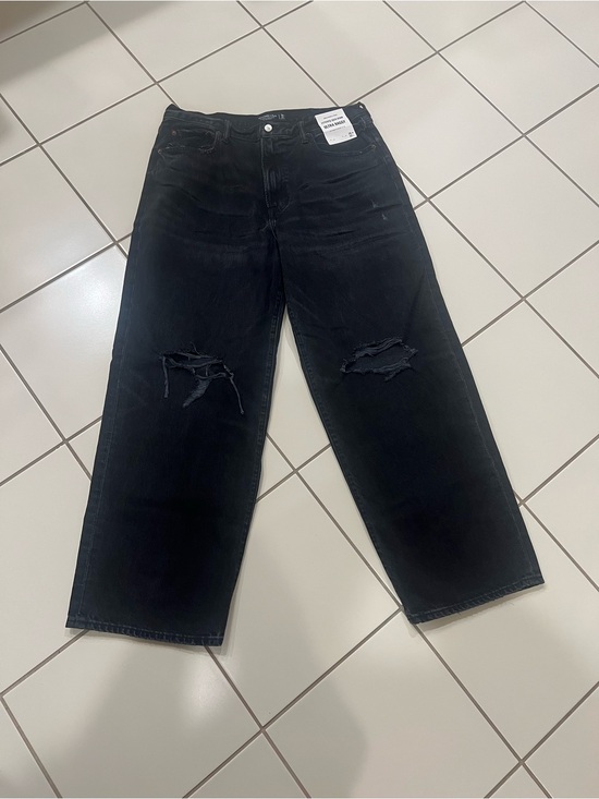 Abercrombie & Fitch Other - Abercrombie & Fitch Washed Black Ultra Baggy Jeans with Holes